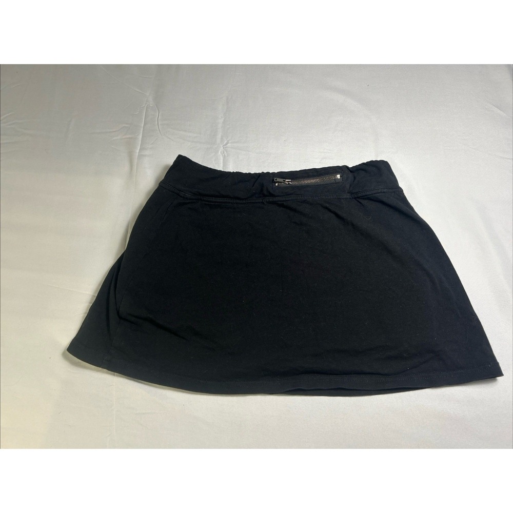 Black Mini Skort with Zipper Detail Size Small Athletic Dressy Casual(151)